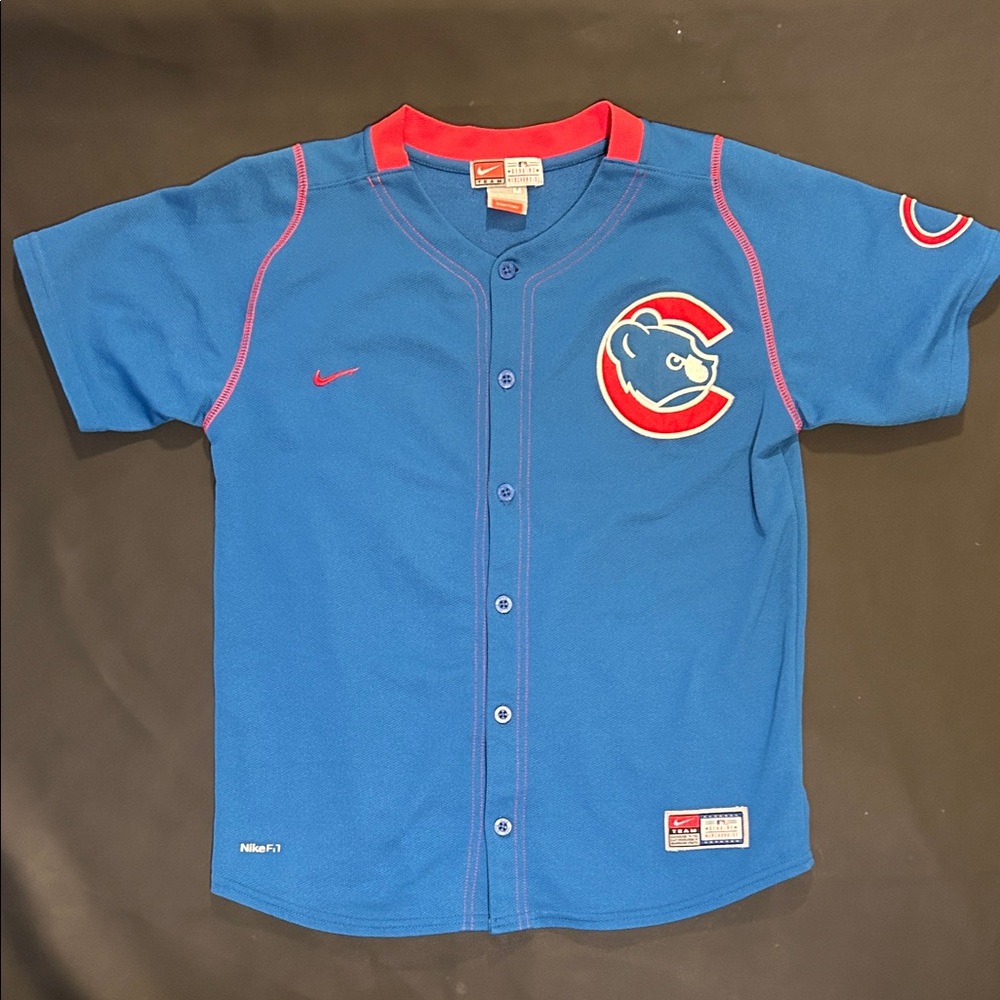 Chicago Cubs Nike Kids Blue and Red Jersey